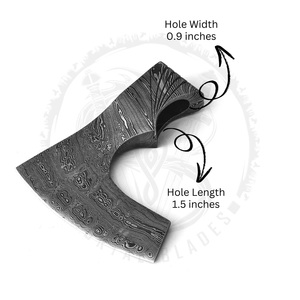 Cabeza de Hacha Vikinga de Acero de Damasco en Oferta al por Mayor, Acero Corban de Alta Calidad, Mango para Bricolaje, Herramienta de Campamento, Cabeza de Hacha para Revendedores - Product Image 3