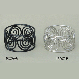 Brush Design Eco-Friendly Classic Silver Plated Brass Napkin Ring Handmade Napkin Ring - Product Image 3