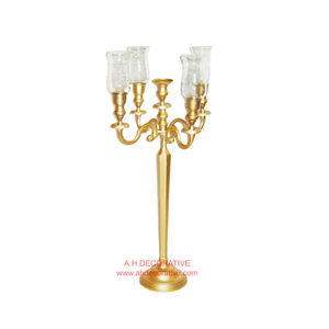 Vaisselle décorative de Noël nickelée en métal poli à la main candélabre décoratif à 3 bras pour l'éclairage de Noël - Product Image 3
