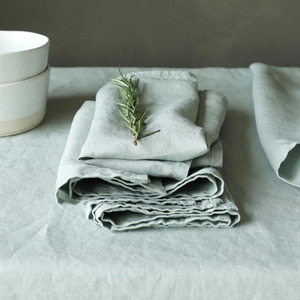 Servilleta de Tela de Lino y Algodón de Color Sólido Simple al por Mayor, Tamaño Personalizado para Bodas - Product Image 1