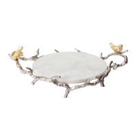 Bol décoratif avec porte-bol à fleurs en laiton gaufré design Bol de service tendance en métal de haute qualité de qualité supérieure - Product Image 6
