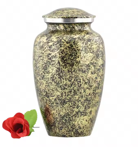 Top vente urnes de crémation Floral vert clair autocollant imprimé fini adulte cendres humaines urnes de stockage dans le budget amical prix - Product Image 5