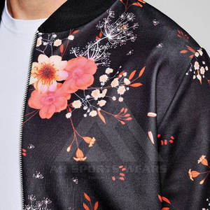 เสื้อแจ็กเก็ตบอมเบอร์สำหรับผู้ชายเสื้อแจ็กเก็ตบอมเบอร์พิมพ์ลายตามสั่ง - Product Image 6