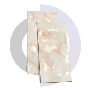 Carrelages de sol en porcelaine de qualité supérieure aspect marbre 600x1200 9mm d'épaisseur Revêtement de sol durable-FIZI ONYX BEIGE - Product Image 1