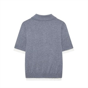 Top qualité décontracté plaine polos pour femmes personnalisé été élégant femmes chemise nouveau col montant coton polos - Product Image 2