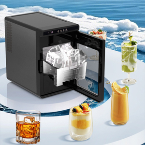 Machine à glaçons cubes avec fonction de réglage de l'heure des glaçons carrés et <span class=keywords><strong>trois</strong></span> cubes par cycle, parfaite pour la fabrication de cocktails - Product Image 3