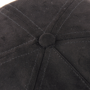 2025หมวกเบสบอลคุณภาพสูงหมวกปีกโค้งแบบคลาสสิกธรรมดา5แผงหนังติดโลโก้บนหนังกลับดีไซน์ตามสั่ง - Product Image 3