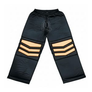 Pantalones de Portero de Floorball Negros y Grises Personalizados, Zonas Acolchadas Protectoras, Poliéster Resistente, Cintura Elástica, Ajuste Cómodo para Hombres y Mujeres - Product Image 3