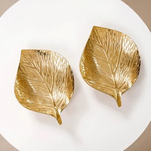 Bandeja de hoja de aluminio fundido de Metal decorativo de estilo moderno Vintage, hogar dorado, cocina, bodas, hoja de aluminio para Club decorativo - Product Image 3