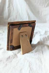 Cadre photo en bois fabriqué à la main de meilleure qualité avec incrustation d'os forme carrée couleur bleue pour la décoration intérieure artisanat indien - Product Image 2