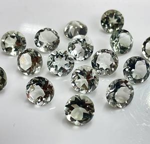 Amatista verde natural Corte redondo 5mm Facetado-Piedra preciosa amatista verde suelta - Product Image 4