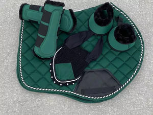 Silla de Montar a Caballo Occidental de Alta Calidad, Diseño Personalizado, Hardihood International HI-SP-23, Verde Cazador, Lana, Algodón, Forro Polar - Product Image 4