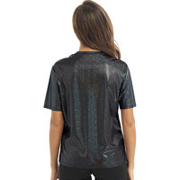 T-shirts décontractés pour femmes, à manches courtes, col rond, en denim de haute qualité, avec trous, personnalisables, pour l'été et les fêtes