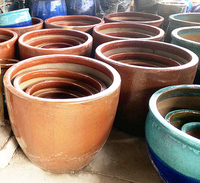 Pots de jardin en céramique émaillée de grande taille, de haute qualité, en gros, provenant d'un fabricant vietnamien, couleur personnalisée