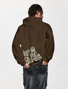 Top vente hommes surdimensionné Fit sweats à capuche 100% coton pleine fermeture éclair nouveau Design sérigraphie bouffée techniques hiver Collection faible - Product Image 3