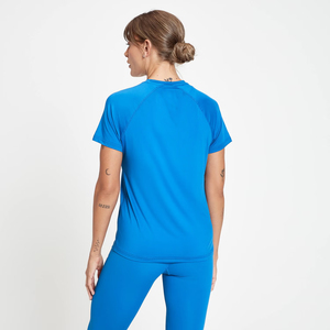 Camiseta de gimnasio de manga raglán Premium para mujer, camiseta de entrenamiento de rendimiento de tela elástica de secado rápido de ajuste Regular, ropa OEM con logotipo personalizado - Product Image 2