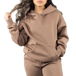 Jersey al por mayor de gran tamaño para mujer, Sudadera con capucha de lana de algodón pesado 2025, Jersey largo de lana de algodón pesado hecho a medida - Product Image 1