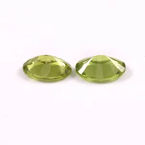 หินเพอริโดสินธรรมชาติขนาด8x6มม. พลอยเทียมสีเขียวทรงวงรีทรงหลวมใช้ตัดได้อย่างดีเยี่ยม2Pec สะอาดคู่อัญมณีหลวม - Product Image 3