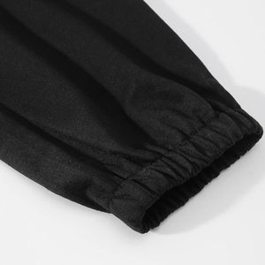 Pantalon de survêtement vintage épais et lavé à l'acide 300GSM pour homme Pantalon de survêtement respirant à strass avec taille droite unie en polaire épaisse - Product Image 5
