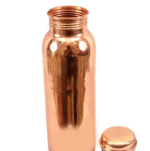 100% Pure Copper <b>Water</b> <b>Bottle</b> for Drinking Ayurvedic Premium Quality Handcrafted <b>Large</b> Hammered Copper - Product Image 6