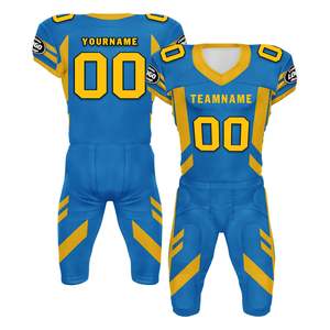 Uniformes de fútbol americano cosidos de alta calidad, diseños de equipo, camisetas personalizadas, uniformes deportivos transpirables duraderos - Product Image 1