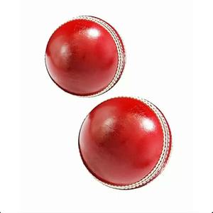 Pelota de Cricket cosida a mano de alta calidad, logotipo personalizado, 50 overs, goma roja y blanca, marca personalizada duradera de PK - Product Image 2