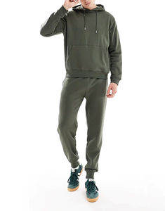 Survêtement surdimensionné à logo imprimé bouffant personnalisé le plus vendu 100% coton 400 GSM ensemble de survêtement lourd deux pièces pour hommes - Product Image 1