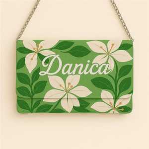 Bolso de mano floral de margaritas, bolso de flores rosa con cuentas, bolso de cuentas con nombre personalizado, bolso de mano de margaritas con cuentas hecho a mano, bandolera de primavera - Product Image 6