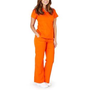 100% poliéster nailon OEM diseño personalizado uniformes de Hospital para la venta mujeres Tops y pantalones Hospital médico enfermería uniformes Scrub - Product Image 1