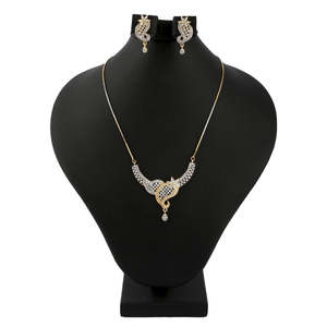 Kundan Jewellery <b>Locket</b> Set - Golden & <b>Silver</b> - Product Image 1