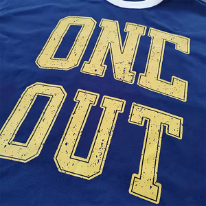 Camisetas cortas de gran tamaño de dos tonos de color de manga corta Boxy Fit Streetwear camisetas con logotipo de serigrafía de secado rápido para adultos Unisex - Product Image 6