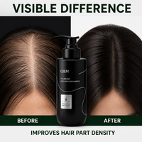 Shampoing Anti-Chute Marque Privée OEM Améliore la Densité des Cheveux Fortifie le Cuir Chevelu Soin Capillaire aux Feuilles d'Arbustes GMPC CPNP Vente en Gros
