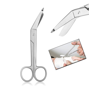 Ciseaux de chirurgie de la meilleure qualité Lame tranchante coudée chirurgicale Ciseaux de coupe de pansement de chirurgie en acier métallique - Product Image 6