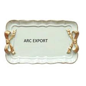 Nouveau métal noir brillant de luxe avec 2 décorations de poignées antiques Nouveau plateau de mariage moderne et élégant à vendre à un prix abordable - Product Image 4