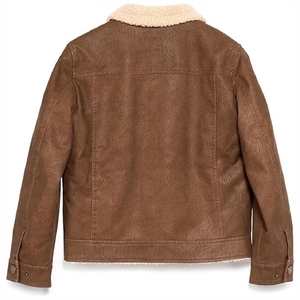 New 2025 Premium Quality Wholesale OEM Customized Outdoor Vintage Waterproof High Street <b>Stand</b> Collar Men Leather Jacket - Product Image 2