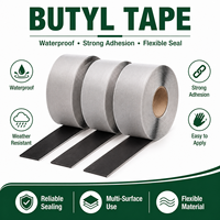 Bande d'étanchéité et ruban adhésif butyle simple face, adhésif thermofusible activé par l'eau, matériau PE, étanchéité de toiture pour tuiles en acier coloré