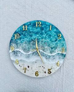 ALLOWS Epoxy Resin <b>Wall</b> <b>Clock</b> Epoxy Resin <b>Living</b> <b>Room</b> best qulatiye Furniture Home Decor <b>Wall</b> <b>Clock</b> Customized best - Product Image 1