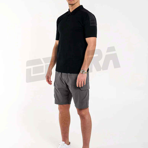 ใหม่เสื้อโปโลสีดำยุทธวิธีผู้ชายเสื้อยืดครึ่งแขนเสื้อกีฬาผ้าฝ้ายยืดพอดีตัวสำหรับใส่ไปยิมเสื้อยืดลำลองใส่ออกกำลังกายกลางแจ้ง - Product Image 2