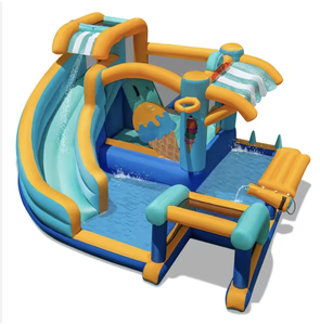 BEST-SALES NEW Outdoor Kids <b>Entertainment</b> Party Inflatable Water Slide with Jumping for Shopping Mall Use - Product Image 4