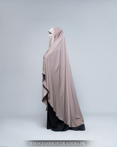 Khimar islamique modeste fait à la main, robe hijab pour femmes musulmanes, respirante, légère, en polyester, manches courtes, mi-longue, parfaite pour tous les jours - Product Image 3