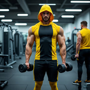 Sudadera con capucha de verano para hombre, ropa de entrenamiento para correr, sudaderas sin mangas, ajuste Regular, secado rápido, transpirable - Product Image 1