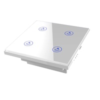 Interruptor de Pared Táctil de Vidrio Inalámbrico NFC Tuya Smart Life, Control por Voz en India, Regulador de Luz y Ventilador, Táctil Inteligente, Certificado CE, 6A 230V