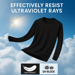 Vêtements de sport, chemises de compression à manches longues, entraînement, course à pied, séchage rapide, couleur unie, t-shirts de compression, salle de sport, fitness pour hommes - Product Image 5