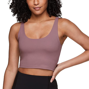 OEM vente en gros femmes soutien-gorge de sport sans couture compression Yoga Gym course vêtements de fitness rembourré à bretelles Logo personnalisé soutien-gorge de haute qualité - Product Image 5