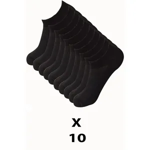10-Pack Women's <b>Black</b> Breathable Mesh Invisible Sneakers Ankle <b>Socks</b> for Daily Use - Product Image 1