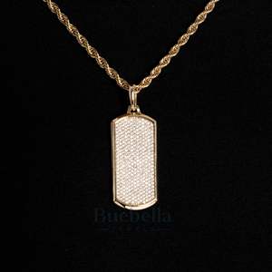 Pendentifs et breloques en diamant moissanite VVS en argent sterling 925 plaqué or 18 carats pour hommes et femmes - Product Image 1