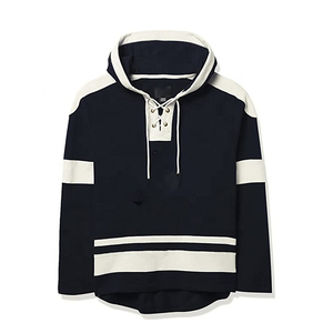 Sweat à capuche universitaire de hockey sur glace pour hommes 100% coton pull thermique pour l'équipe scolaire sweat-shirt d'hiver - Product Image 1