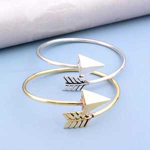 Nuevo Brazalete Boho de Latón para Mujer, Plateado, con Diseño Geométrico de Flecha, para Venta al por Mayor/OEM/ODM - Product Image 5