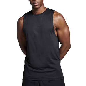 Top débardeur côtelé personnalisé pour hommes, hauts en polyester multicolores décontractés de haute qualité, vente à chaud - Product Image 6