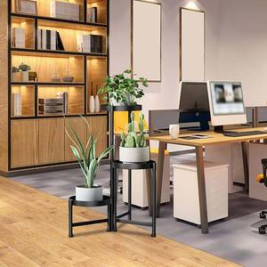 Support de fleur d'intérieur en métal noir personnalisé pour l'affichage de fête de mariage de bureau à domicile avec le support de vase de pot de jardinière en pot - Product Image 6